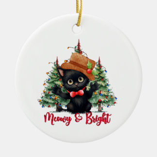 Cat lustige Weihnachtsschmuck Neujahr