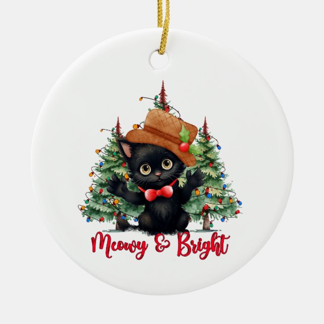 Cat lustige Weihnachtsschmuck Neujahr (Vorne)