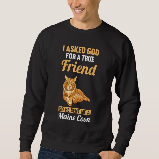 Cat Maine Coon 3 Sweatshirt (Vorderseite)