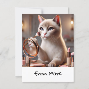 Cat Make up Artist Perfekt für Katzen Liebhaber Postkarte