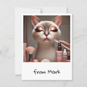 Cat Make up Artist Perfekt für Katzen Liebhaber Postkarte