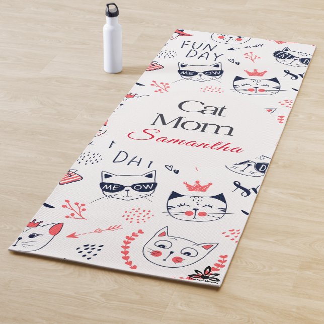 Cat-Mama anpassbar Yogamatte (Beispiel)