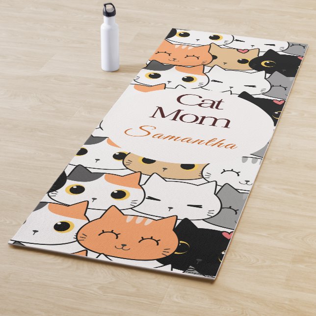 Cat-Mama anpassbar Yogamatte (Beispiel)