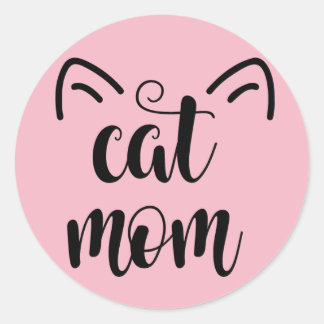 Cat-Mama-Aufkleber Runder Aufkleber
