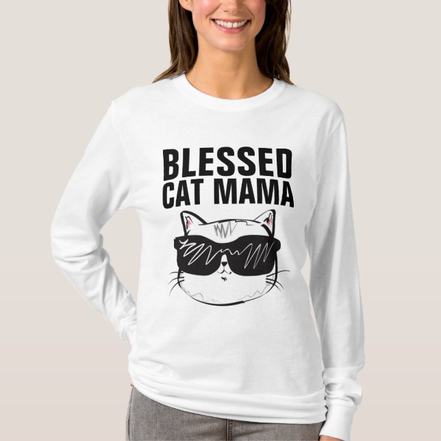CAT-MAMA BLESSESED-T - Shirt (Vorderseite)