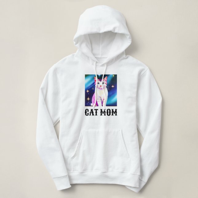 Cat Mama, Cat Lover, Kann in Ihr Begleiter-Foto we Hoodie (Design vorne)