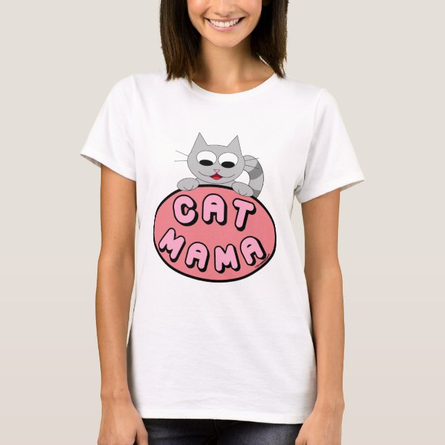 CAT MAMA Cat Lover Niedlich T-Shirt (Vorderseite)