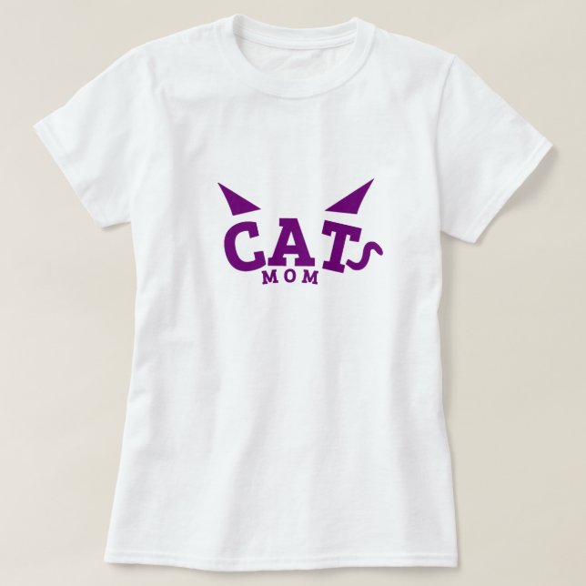 Cat Mama - Cat Lover T-Shirt (Design vorne)