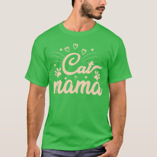 Cat Mama Cat Mama Funny Cat Paw T-Shirt