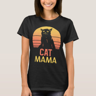 Cat Mama Cat Mama Vintag Achtziges Stil Katze Retr T-Shirt