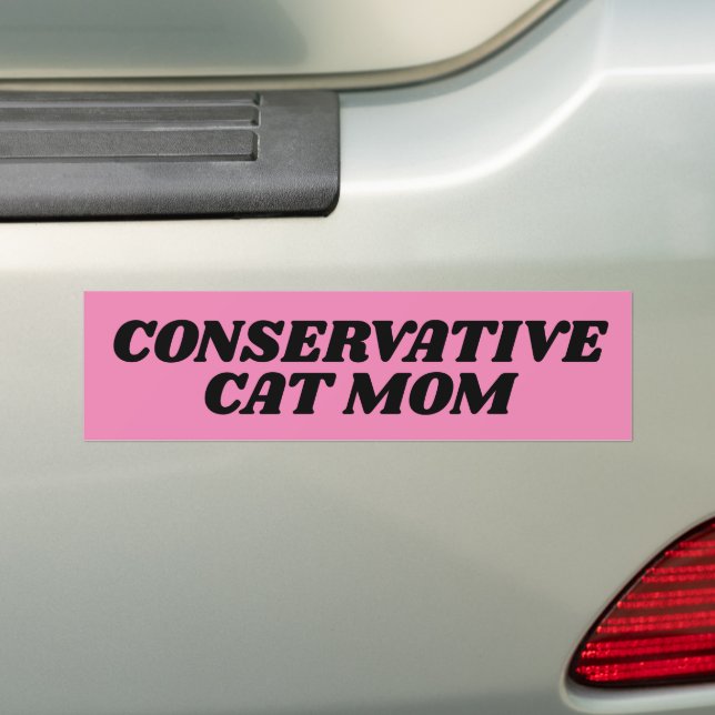 CAT MAMA CONSERVATIVE PINK AUTOAUFKLEBER (Auf Auto)