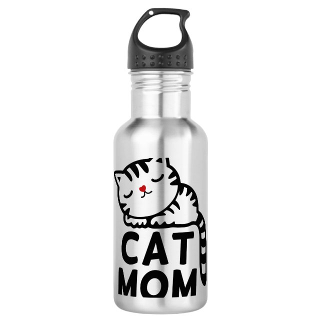 Cat-Mama Edelstahlflasche (Vorderseite)