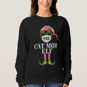 Cat Mama Elf Matching Christmas Group Pjs Family P Sweatshirt