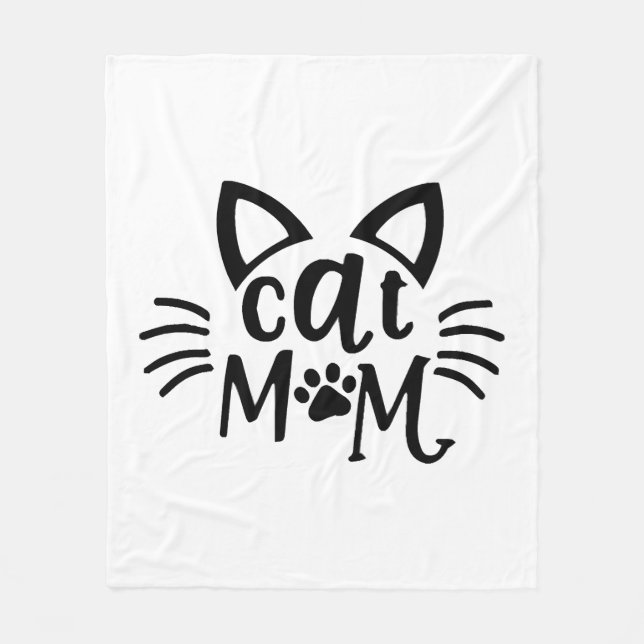 Cat-Mama Fleecedecke (Vorderseite)