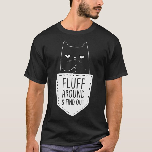 Cat Mama Fluff Umschließen & herausfinden Katze Va T-Shirt (Vorderseite)