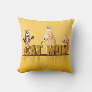 Cat Mama Geschenk   Cat Mom Shirt   Katzenliebhabe Kissen