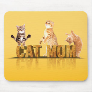 Cat Mama Geschenk Cat Mom Shirt Katzenliebhabe Mousepad