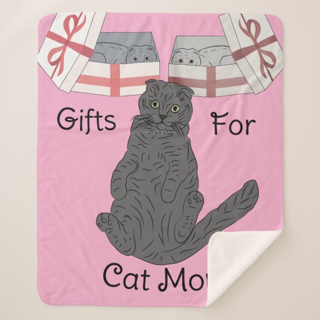 Cat Mama Gifts Sherpa Blanket Sherpadecke (Vorderseite)