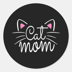 Cat Mama glückliche Mütter Tag für Katzen Liebhabe Runder Aufkleber