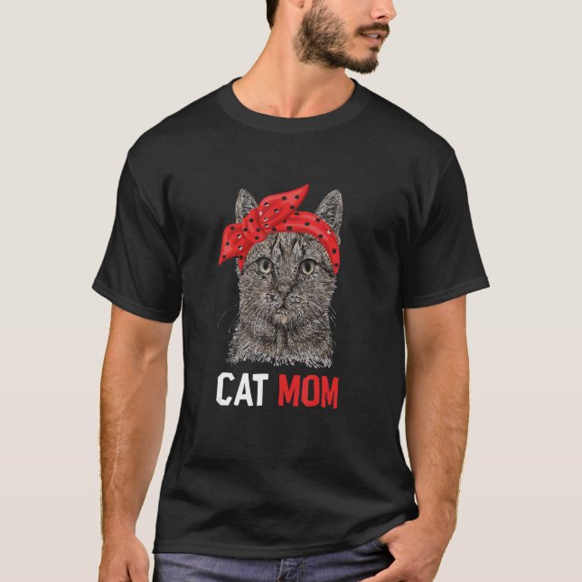 Cat Mama Graphic Cat Owner Cat Trainer Katze Tiere T-Shirt (Vorderseite)