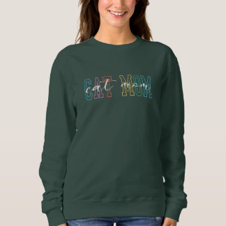 Cat Mama Graphic Trendy and Colorful Design Liebha Sweatshirt