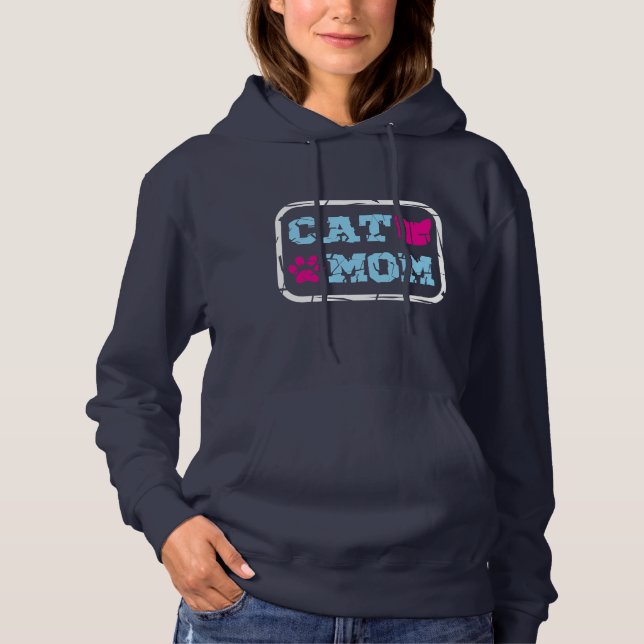 Cat-Mama Hoodie (Vorderseite)