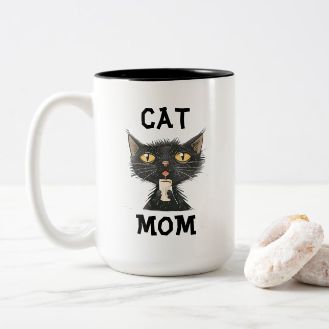 Cat Mama Kaffee Tasse (Mit Donut)