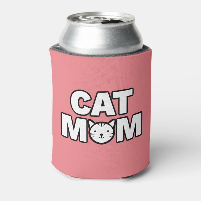 CAT-MAMA kann kühler (rosa) werden Dosenkühler (Kanne Rückseite)