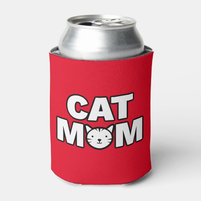 CAT-MAMA kann kühler (rot) werden Dosenkühler (Kanne Vorderseite)