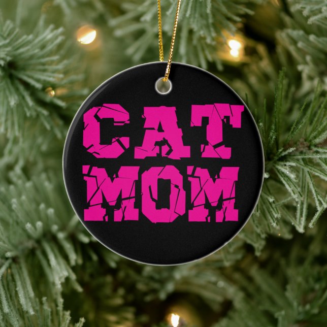 Cat-Mama Keramik Ornament (Baum)