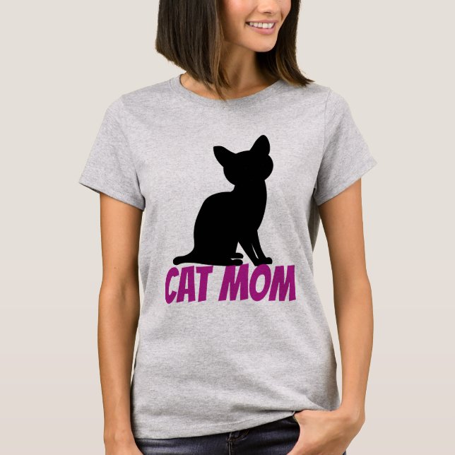 CAT-MAMA KITTEN-T - SHIRT NIEDLICH (Vorderseite)