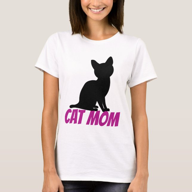 CAT-MAMA KITTEN-T - SHIRT NIEDLICH (Vorderseite)