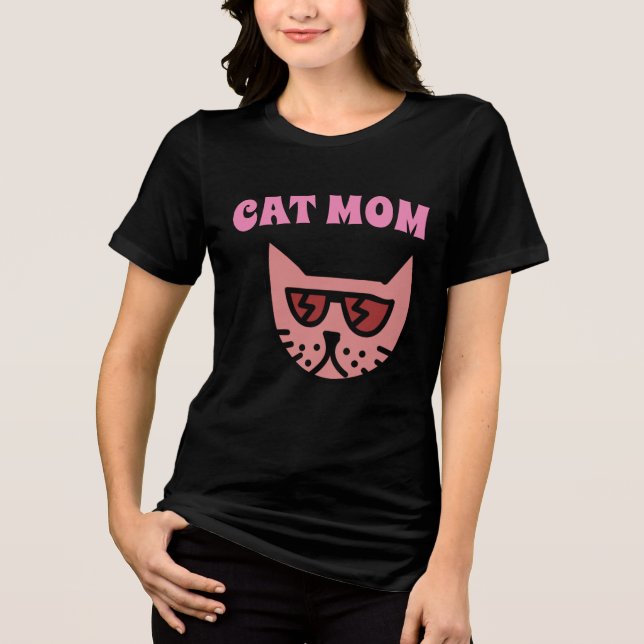 CAT-MAMA LADIERT T - SHIRT (Vorderseite)