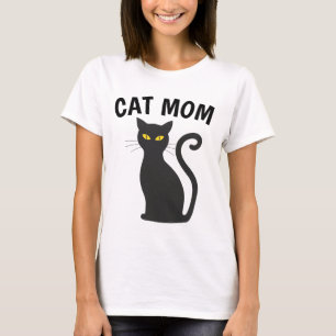 CAT MAMA Ladys T - Shirt, Black Cat T-Shirt