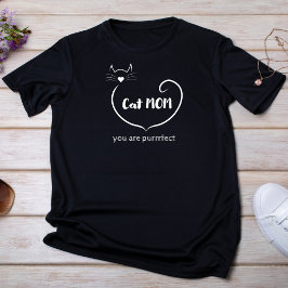 Cat Mama Liebe Form und einfaches, weißes Skript T-Shirt