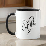 Cat Mama Moderne spielerische Herz-und Fun Typogra Tasse<br><div class="desc">Dieses einfache und klassische Design besteht aus spielerischer und lustiger Skripttypografie</div>