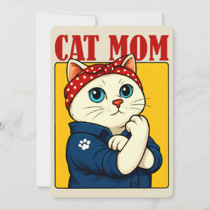 Cat Mama Mütter Tag Einladung