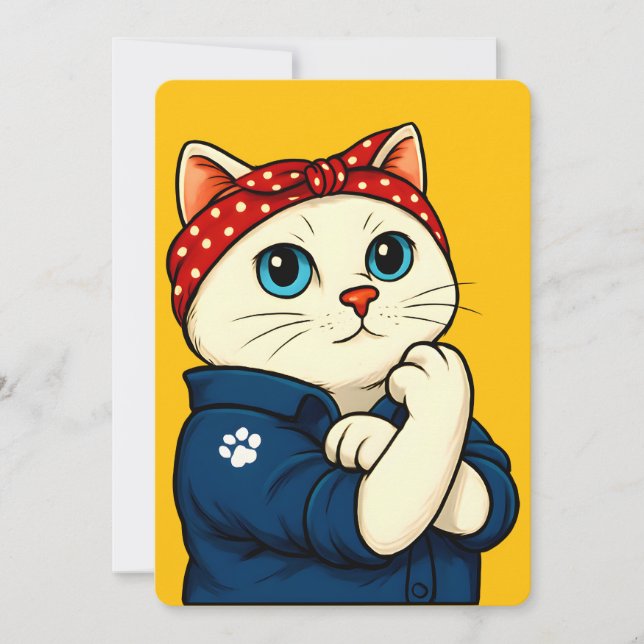 Cat Mama Mütter Tag Einladung (Vorderseite)