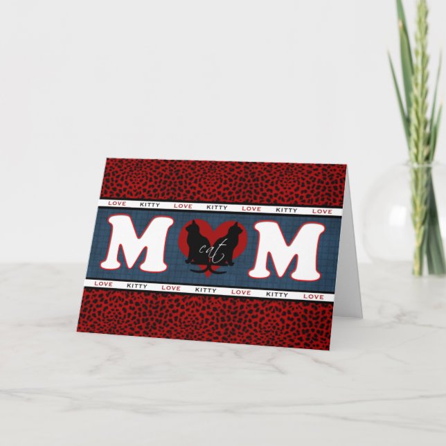 Cat Mama Muttertagskarte Karte (Vorderseite)