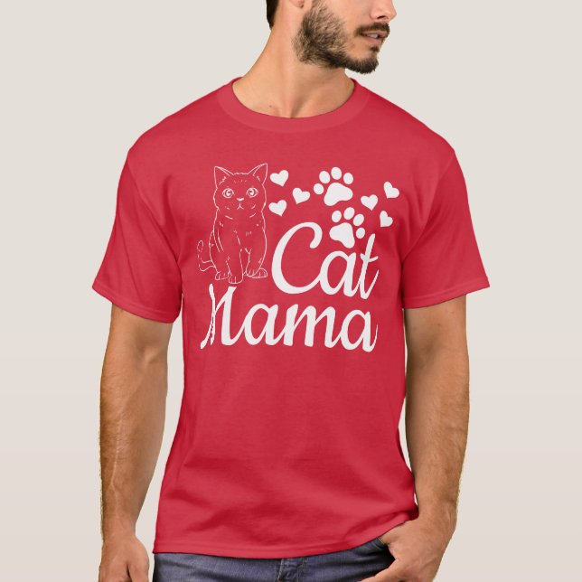 Cat Mama Niedlich Cat Mama Cat Lover I Cat Mama T-Shirt (Vorderseite)