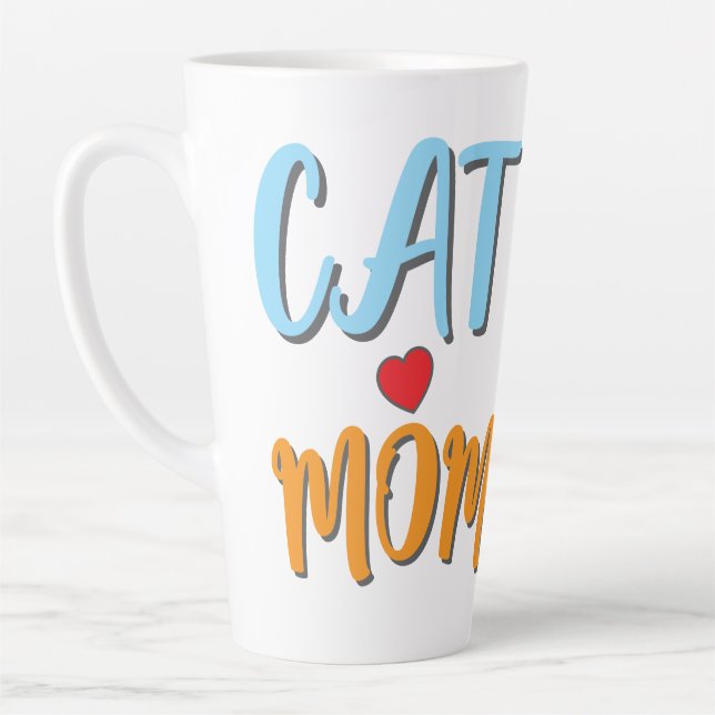 Cat-Mama - Niedlicher Felin mit optionaler Persona Milchtasse (Links)
