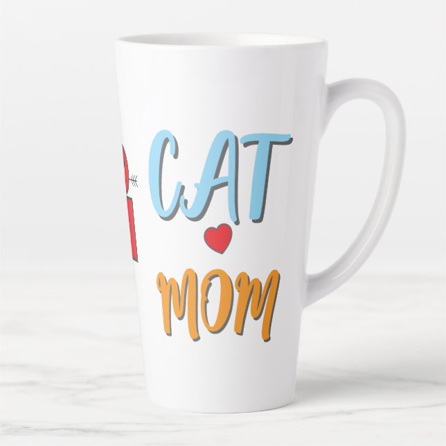 Cat-Mama - Niedlicher Felin mit optionaler Persona Milchtasse (Rechts)