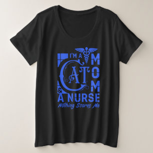 Cat Mama Nurse - Funny Gift for Nurses & Cat Lover Große Größe T-Shirt