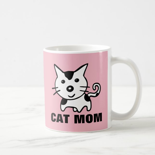 CAT MAMA PINK KAFFEE MUGS KAFFEETASSE (Rechts)