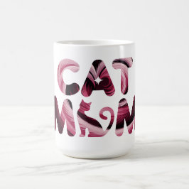 Cat Mama Rosa Abstrakte Kunst Tasse