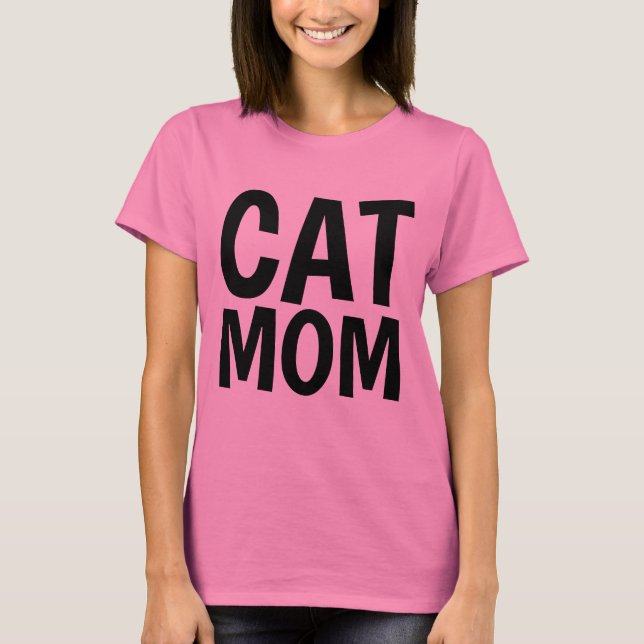 CAT MAMA rosa T - Shirt (Vorderseite)