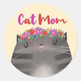 Cat-Mama Runder Aufkleber
