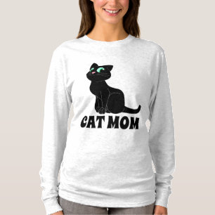 CAT-MAMA-SMILLIERUNG SCHWARZE CAT-T - SHIRT T-SHIR