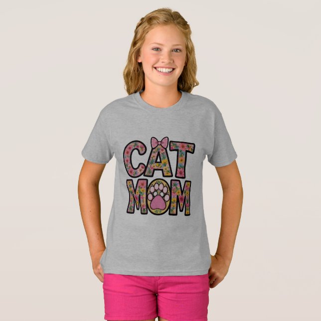 Cat-Mama T-Shirt (Vorne ganz)