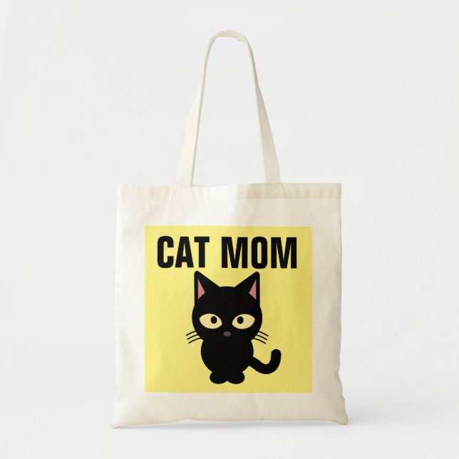 CAT MAMA TASCHE NIEDLICH SCHWARZE CAT (Vorne)